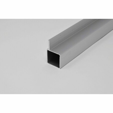 EZTUBE Extrusion for 3/4in Flush Panel  Silver, 84in L x 1in W x 1in H, QR Both Ends 100-110-7 QR